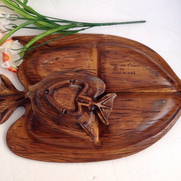 🎈 Nautical Mid Century TREASURE CRAFT DIVIDED Dish & Dip Serveware - Picture 5 of 7